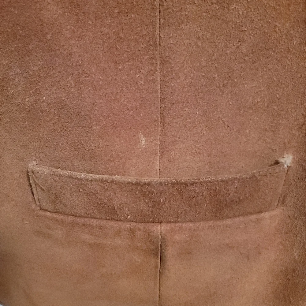 Saguarowest Trading Co Vintage Cowboy Embroidered Fully Lined Suede Vest Size XL - Picture 12 of 13